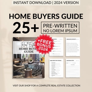 Home Buyer Guide, Real Estate Buyer Guide, Home Buyer Guide Canva, Realtor Buyer Guide, Realtor Guide, Instant download, Canva, real estate
