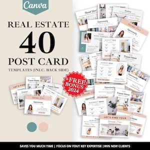 BUNDLE: Real Estate Post Cards, Realtor Postcards,Real Esate Agent Post card,Real Estate Post card Canva templates,Instant Download
