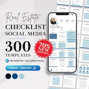 Real Estate checklist Instagram, Instagram canva Real Estate, Estate checklist, realtor checklist, checklist Infographs, checklist