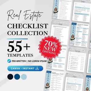 Real Estate Checklist Bundle, Seller questionnaire, Real estate template, buyers checklist, moving checklist, closing checklist, checklists
