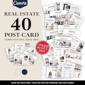 BUNDLE: Real Estate Post Cards, Realtor Postcards,Real Esate Agent Post card,Real Estate Post card Canva templates,Instant Download