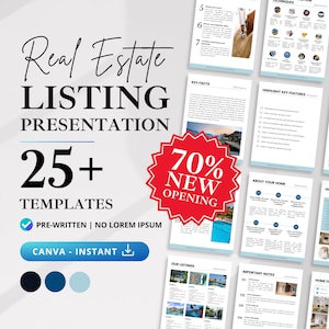 Real Estate Listing Presentation, Realtor Listing Presentation, Real Estate Marketing, Home Seller Guide, Listing Packet, CMA Packet