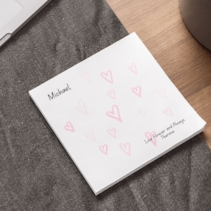 Love Note Post-it® Note Pads - Personalized Sticky Notes for Daily Messages, Surprise Your Loved One