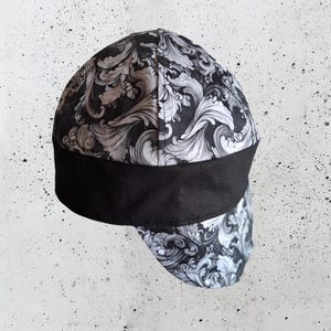 Weld Cap, 100% Cotton Weld caps, weld hat, welders cap, welder caps, welding, welder gift, welder hood, welding hood, skulls, Swirls.