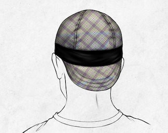 Checkered Welding Cap, 100% Cotton Welder Hood