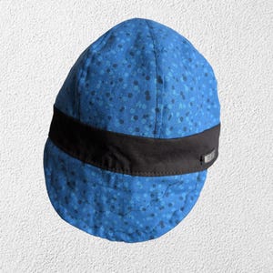 BLUE DOTS  Weld Cap, 100% Cotton Weld caps, weld hat, welders cap, welder caps, welding, welder gift, welder hood, welding hood, Biker Caps