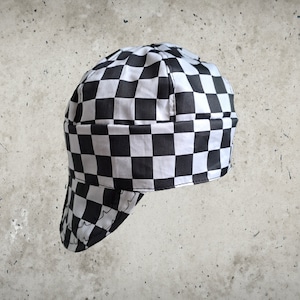 CHECKERED Weld Cap, 100% Cotton Weld caps, weld hat, welders cap, welder caps, welding, welder gift, welder hood, welding hood, Biker Caps