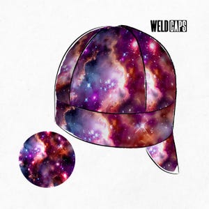 GALAXY Welding Welder Cap Hood Headwear Gear Ornament Dad Boyfriend Fathers Day  Metalworker Metal Biker  Biker Caps