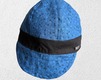 BLUE DOTS  Welding Welder Cap Hood Headwear Gear Ornament Dad Boyfriend Fathers Day  Metalworker Metal Biker  Biker Caps