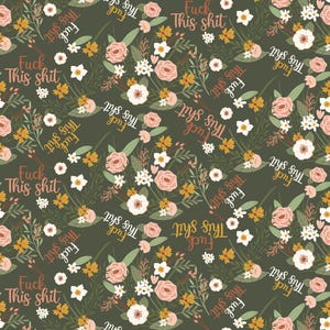 Floral Welding Cap, 100% Cotton, "F*ck This Sh*t" Pattern