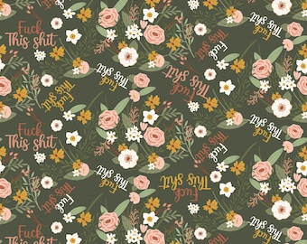 Floral Welding Cap, 100% Cotton, "F*ck This Sh*t" Pattern