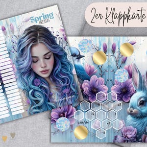 SPRING DREAMS A7 Klappkarte Rubbelchallenge / Mix-Challenge Sparspiel für A7 Zipperhüllen / Frühlingshafte Challenge zum würfeln und rubbeln