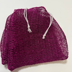 African Net sponge  with reusable pouch/ African exfoliating bath sponge, african exfoliating mesh, bath sponge: Sapo