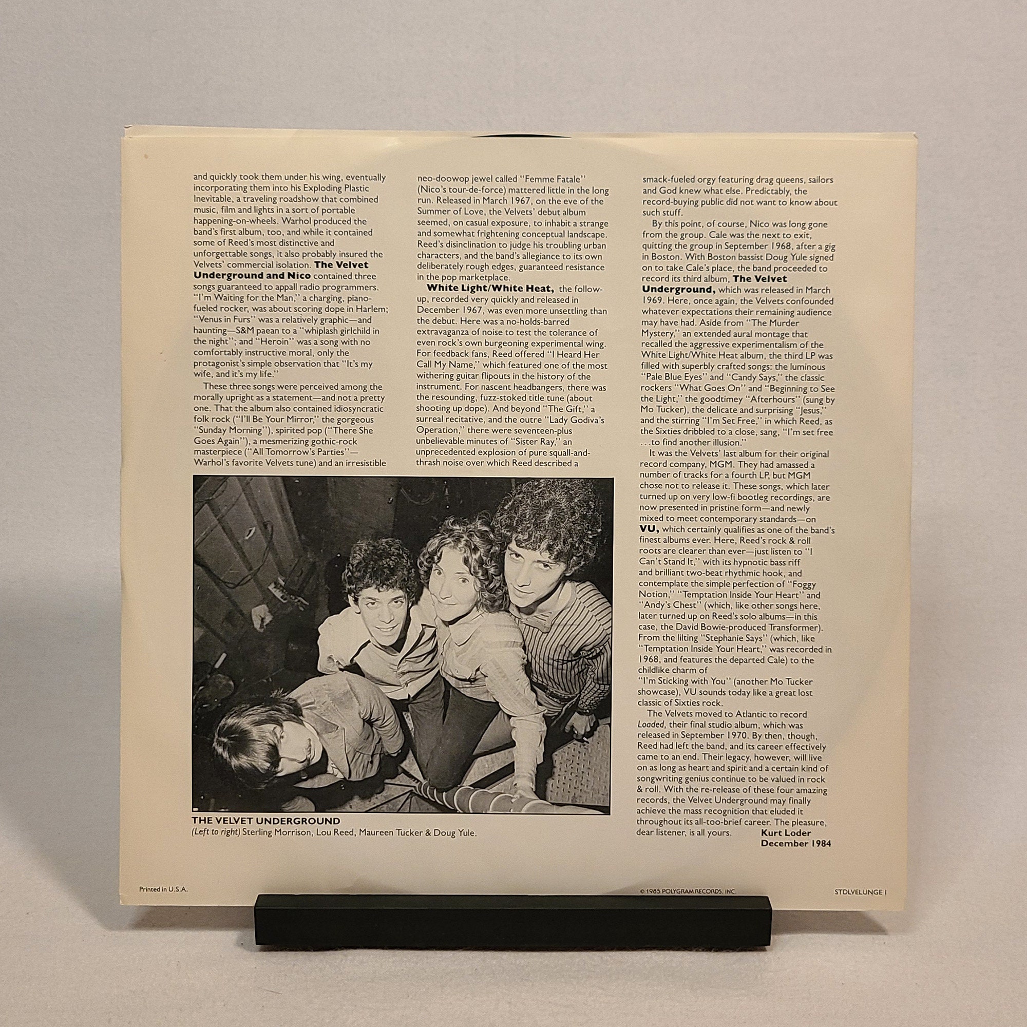 1985年ヴィンテージ、ヴェルヴェット・アンダーグラウンド - ホワイト