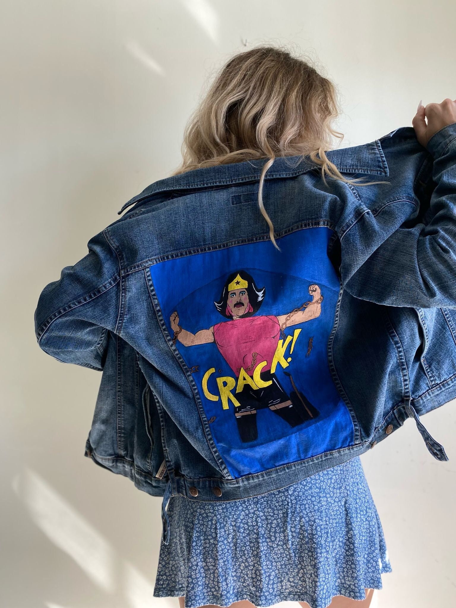 Veste en jean personnalise Etsy France