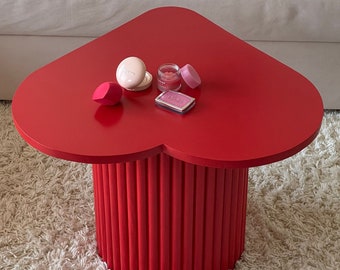 Side table, funky coffee table, tea table, bedside table, fluted legs table, round leg table