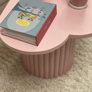 Side table, funky coffee table, tea table, bedside table, fluted legs table, round leg table image 8