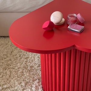 Side table, funky coffee table, tea table, bedside table, fluted legs table, round leg table image 10