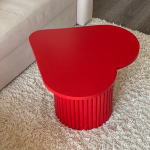 Side table, funky coffee table, tea table, bedside table, fluted legs table, round leg table image 2