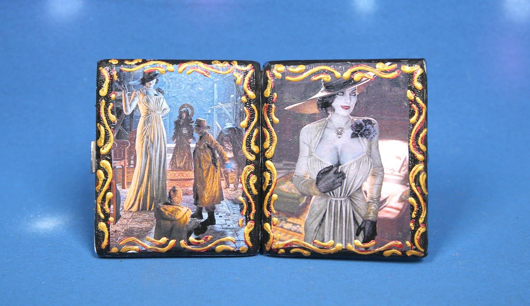 Resident Evil Village Cigarette Case: Lady Dimitrescu Decoupage, Handmade