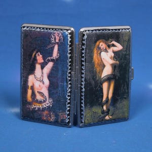 Lilith by John Collier Cigarette Box  Retirement Gifts Slim Cigarette Box Holder for 18 Cigarettes Gift for Smokers