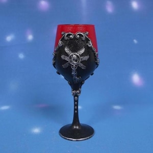 Resident Evil Village | Hand Decorated Wine Glass Keepsake | Vampire Wine Glass | Vampire Goblet | Birthday Gift | Gamer Gift