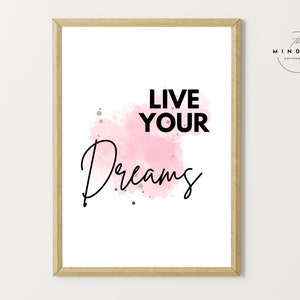 Printable wall art, inspiring home decor, digital download, minimalist, motivation art print.