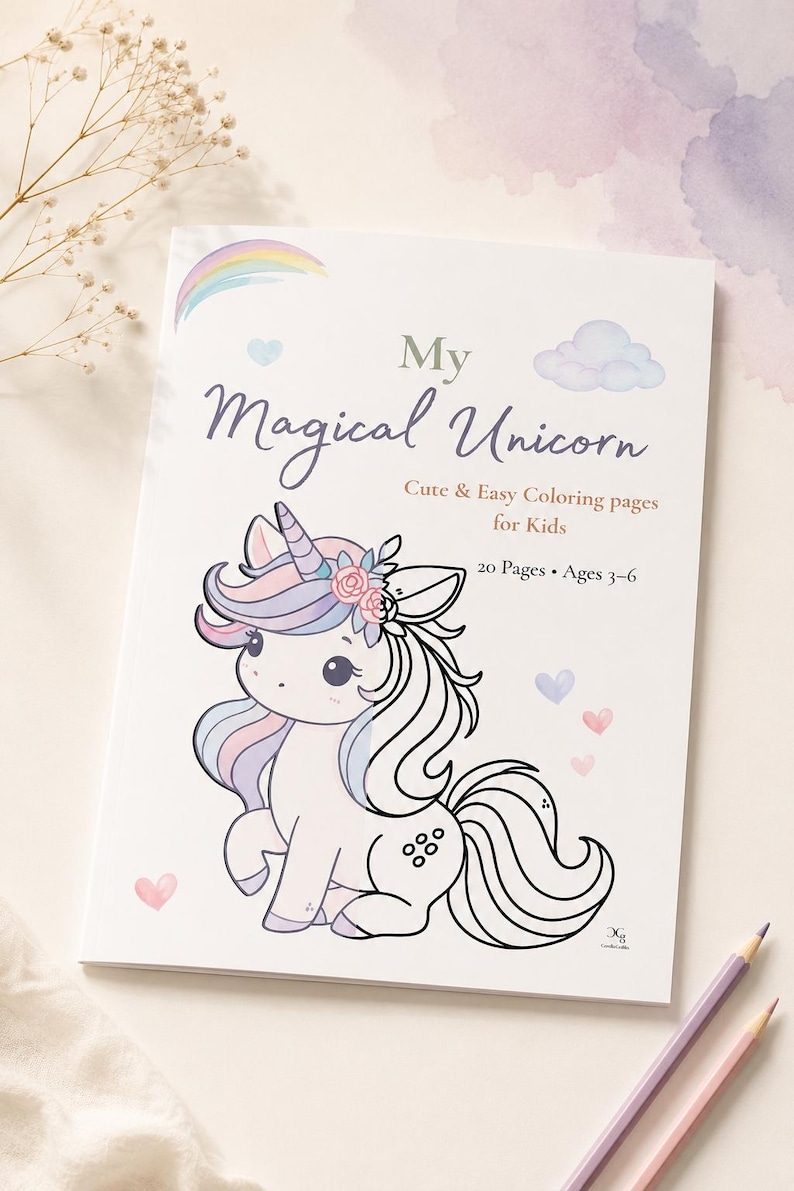 Unicorn Coloring Pages – Coloring Book PDF for Girls – Cute Printable ...