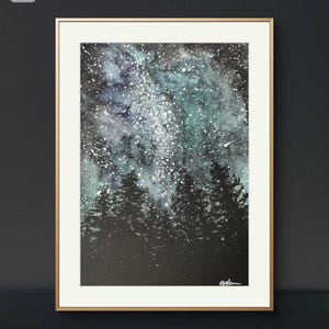Shooting star evergreens- Art print