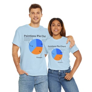 Uniseks zwaar katoenen T-shirt Pointless Pie Chart