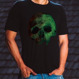 Glowing Green Skull Unisex Softstyle T-Shirt