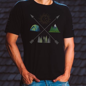 Camping T-Shirt, Outdoor Camp Shirt, Nature Lover T-Shirt, Unisex Softstyle Graphic Tee, Adventure T-Shirt, Hiking Shirt, Gift for Camper