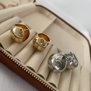 Earrings ball, basket gold-silver