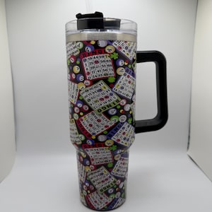 Patrón de tarjeta de bingo, vaso de la suerte de 40 oz