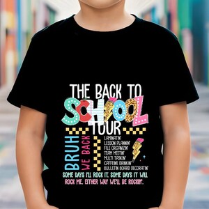 La chemise de la tournée de rentrée des classes, T-shirt de la tournée des enseignants, T-shirt de la tournée de la rentrée scolaire, Premier jour d&#39;école, Chemise du premier jour d&#39;école