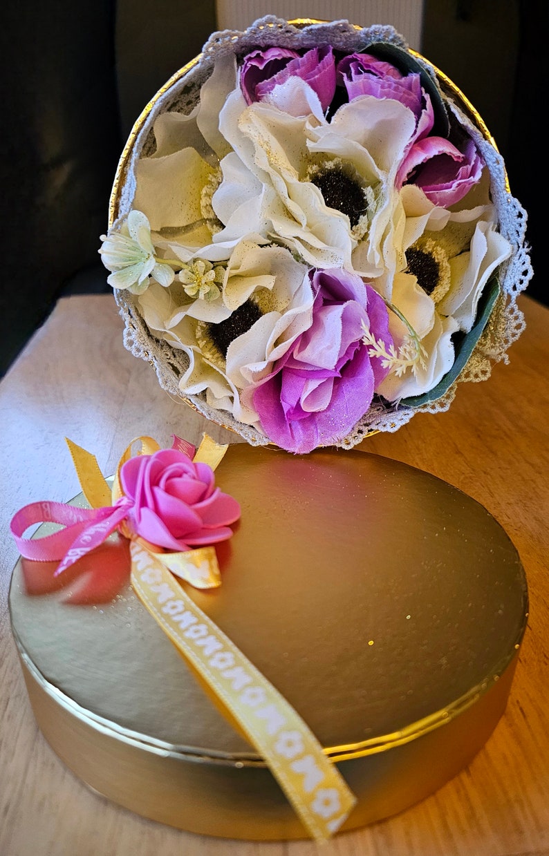 decorative box with flowers image 1