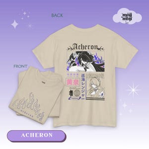 Acheron HSR Honkai Star Rail Shirt, Anime Gamer Gift Tee, Otaku Cosplay T-Shirt, HSR Merch for Fans, Waifu Graphic Top, Unisex Tee