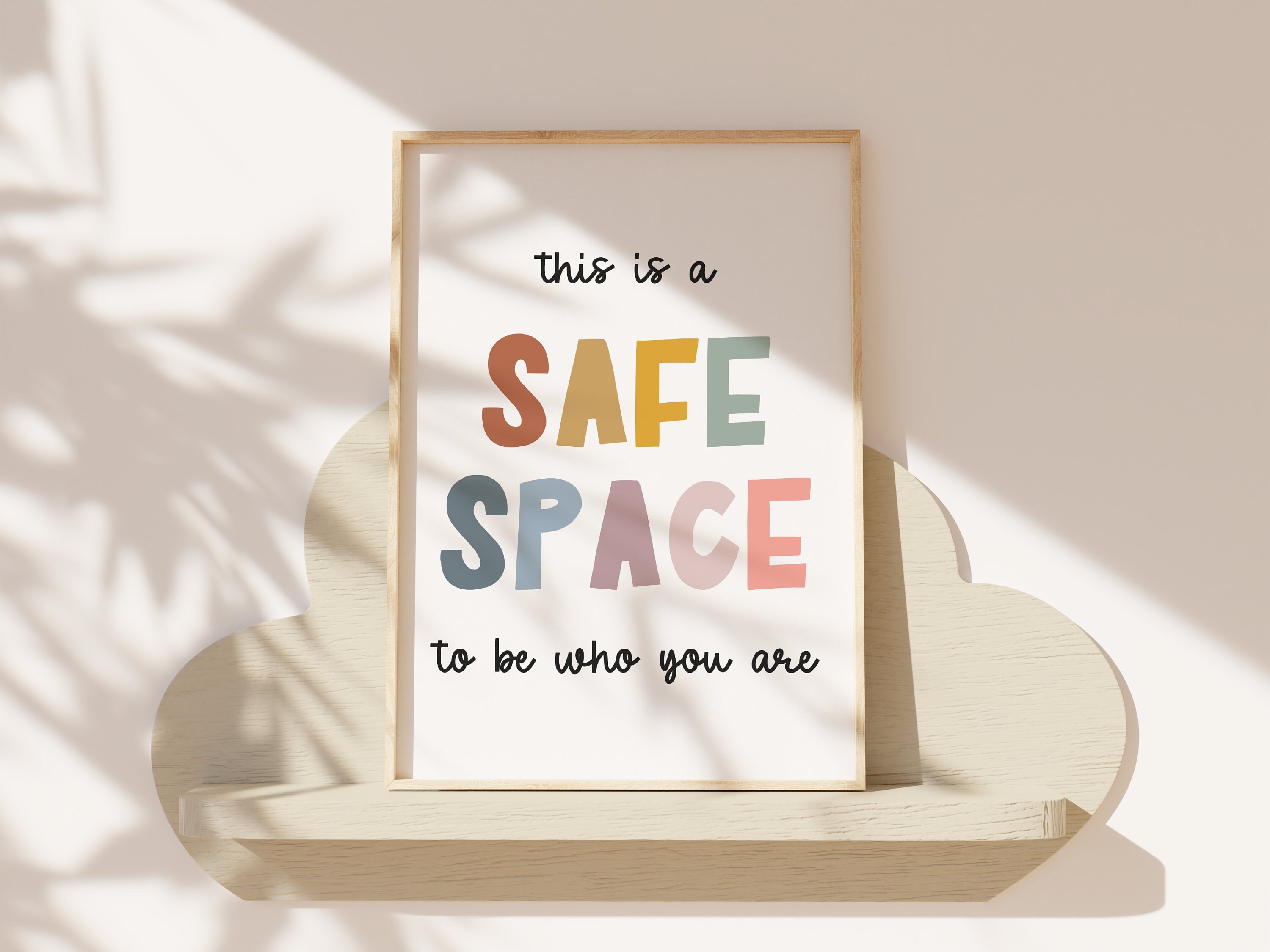 This is A Safe Space, Mental Health Poster, Classroom Decor, School ...