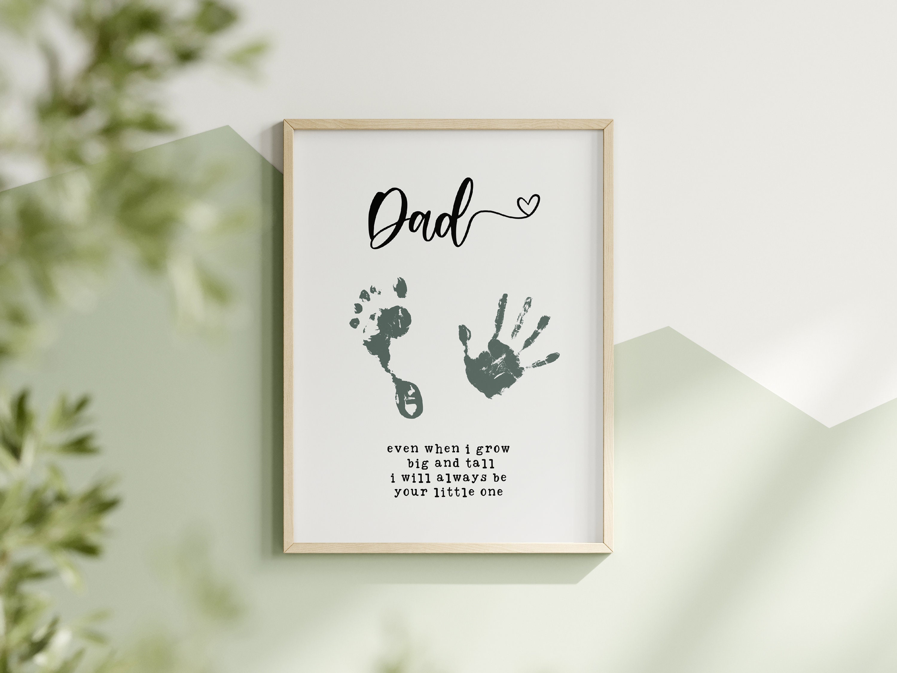Printable Father's Day Handprint Art, Personalized Gift for Dad ...