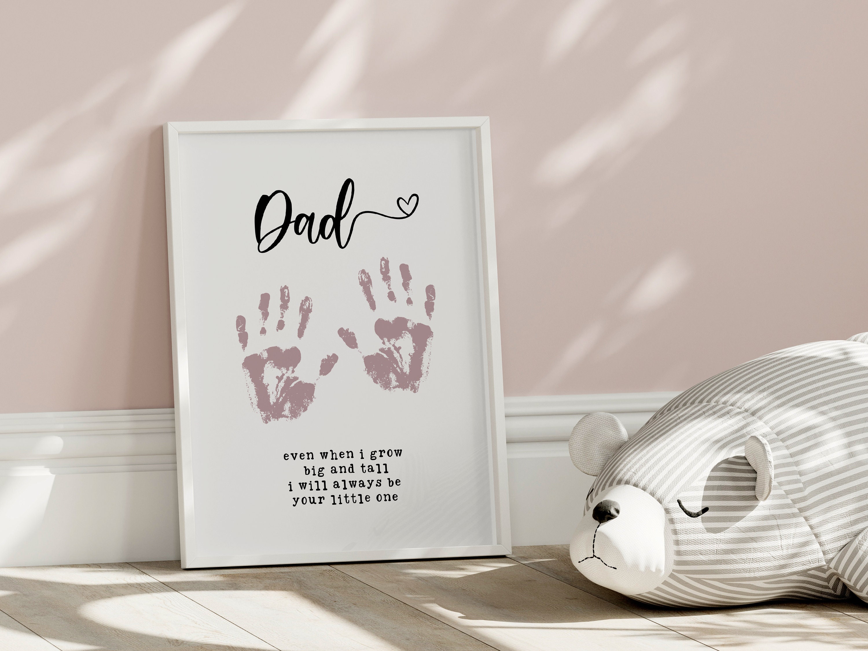 Printable Father's Day Handprint Art, Personalized Gift for Dad ...