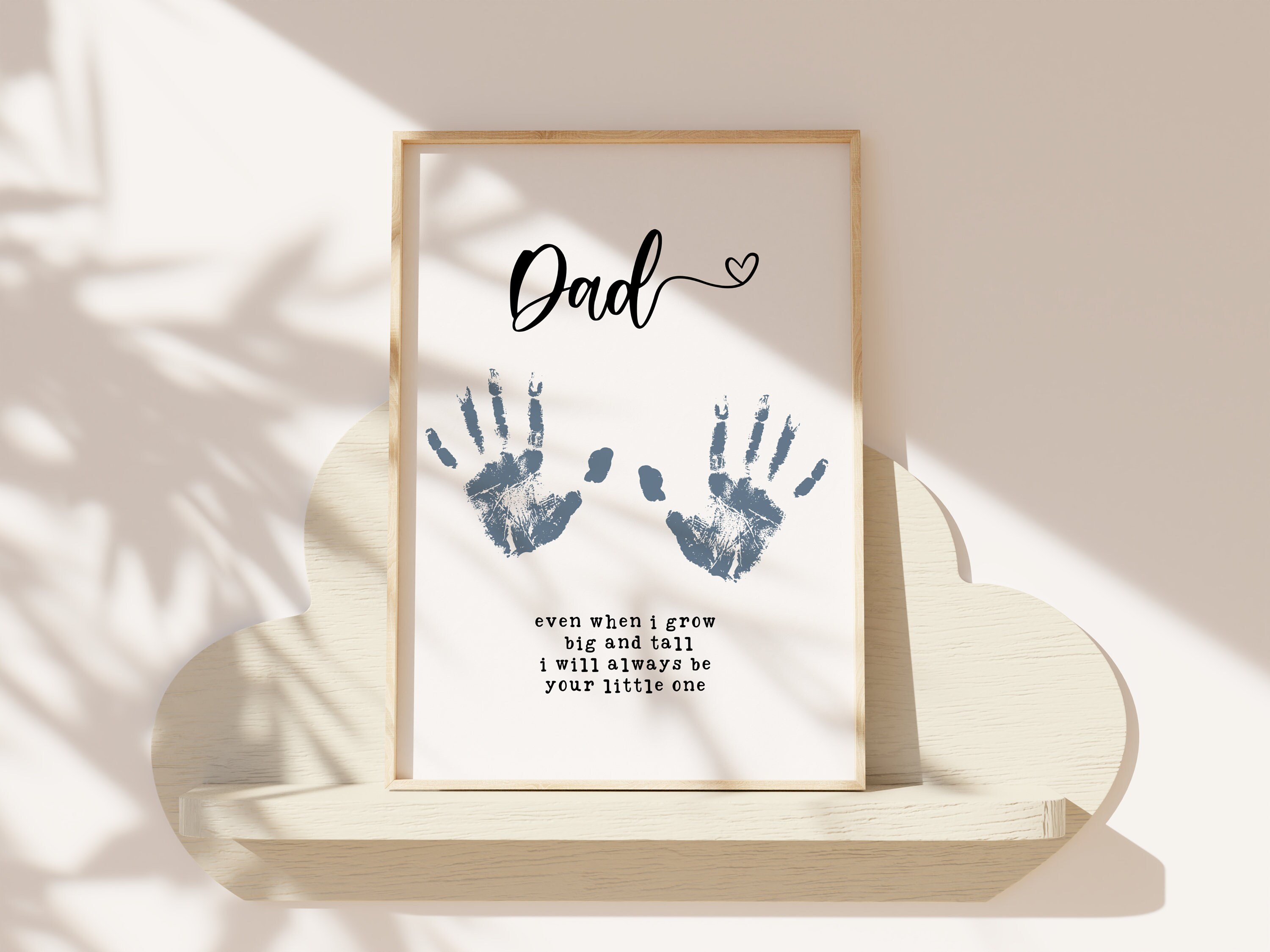 Printable Father's Day Handprint Art, Personalized Gift for Dad ...