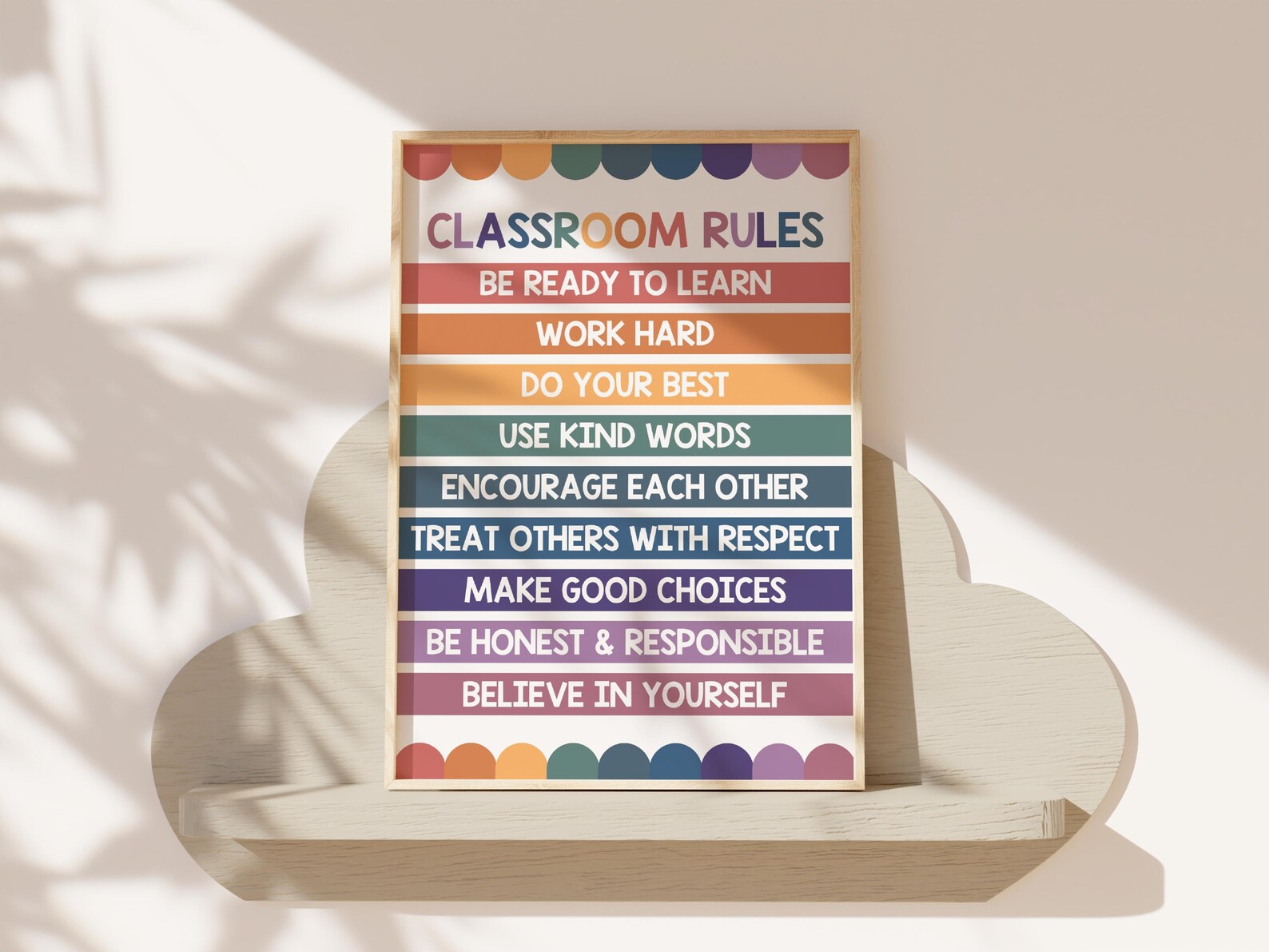 Colorful Classroom Rules Poster, Class Rules Sign, Montessori Classroom ...