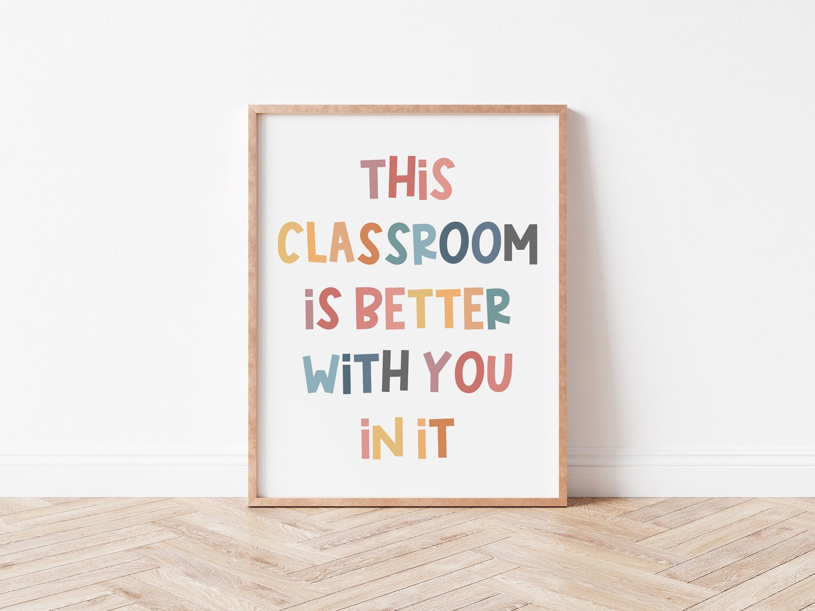 This Classroom is Better With You in It, Boho Rainbow Classroom Decor ...