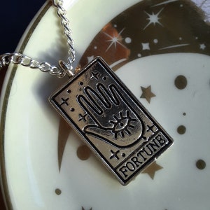 The Wheel of Fortune Tarot Card Necklace - Tarot Necklace, Tarot Card Jewellery, Fortune Telling, Major Arcana, Spiritual Necklace, Witch