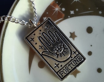 Het rad van fortuin Tarotkaartketting - Tarotketting, tarotkaartsieraden, waarzeggerij, grote arcana, spirituele ketting, heks