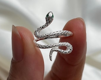 Bague serpent femme • Bague serpent en argent sterling 925 • Bague