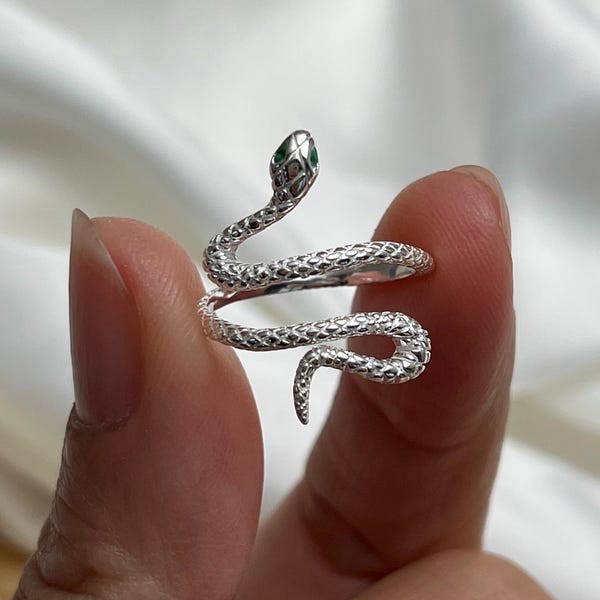 Silver Python Snake - Etsy UK