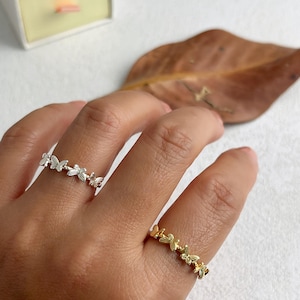 Butterfly Adjustable Ring for Women, Sterling Silver Butterfly Ring, Minimalist Gold Plated Ring, Birthday Gift, Gift for her, Gift for Mom