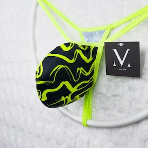Zakai Wiggle Yellow Lime 4D Push Up Out Tight Comfy Micro Men Thongs MV-7S30U