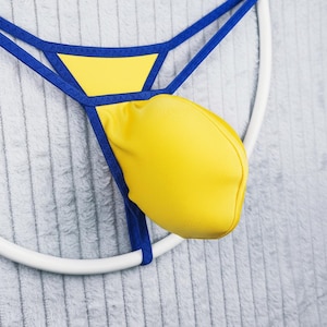 Zakai Yellow Cobalt 4D Push Up Out Tight Micro Men Thongs MV-25GJB Extreme Underwear